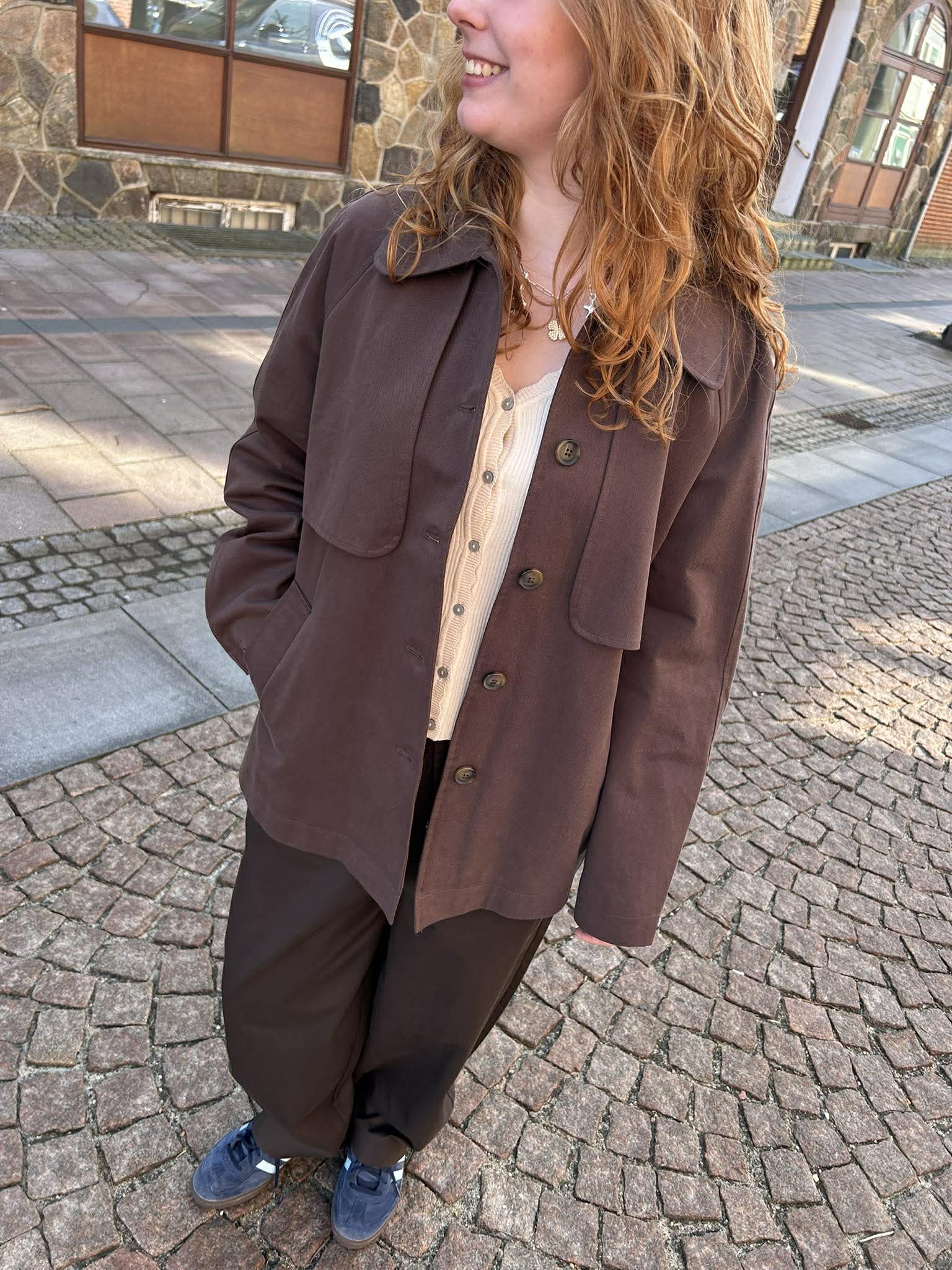 OBJPAULA Jacket - Seal Brown